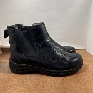 Dansko Chelsea Boots Black Leather Size EU 44 / US 10.5 with Elastic Panels